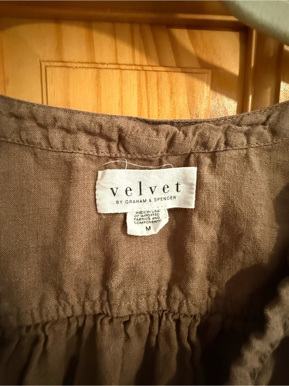 Velvet by Graham & Spencer Brown Sleeveless Linen Tank - Picture 4 of 4